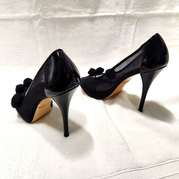 Betsey Johnson 6-Inch Black Heels Size 9.5 - Picture 3 of 5